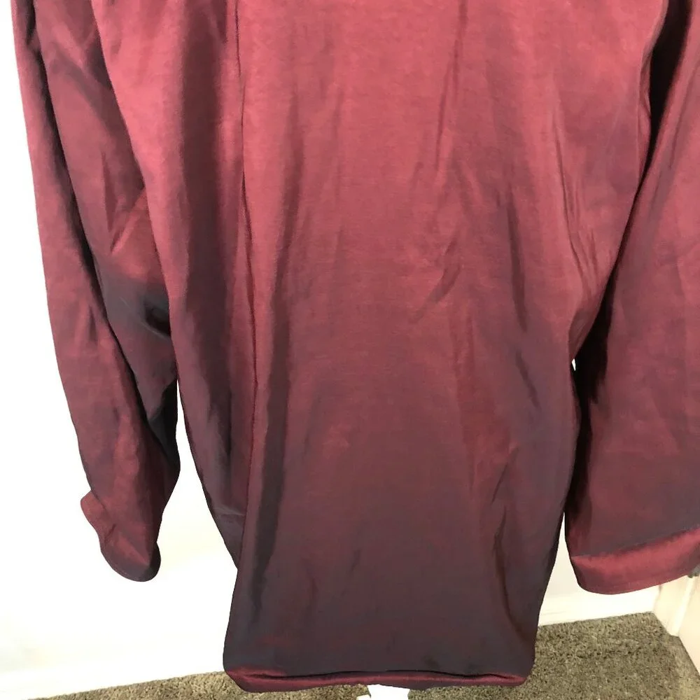 Vintage Reversible Zip-Up Coat — Burgundy & Black, Classic Minimalist Style